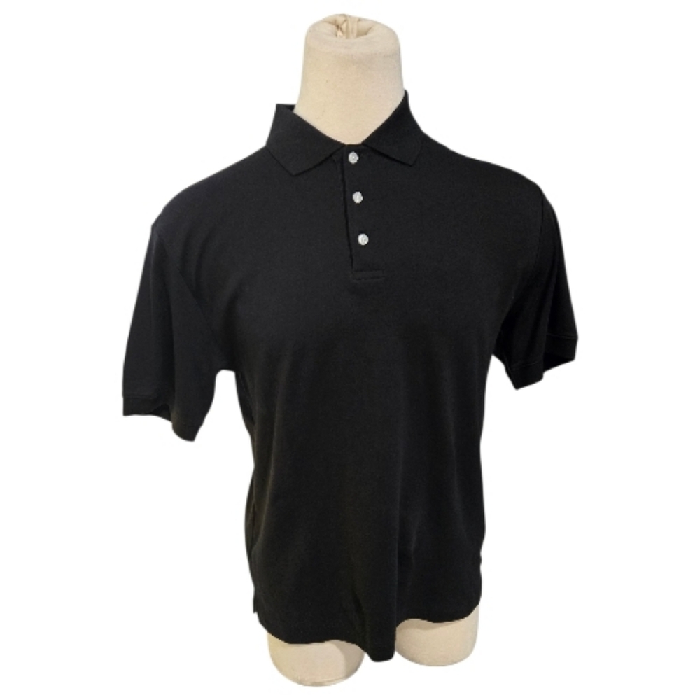 Bass & Co Men's Classic Black Polo Shirt Short Sleeved